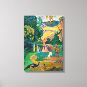 Toile Paul Gauguin - Paysage avec Peacocks / Matamoe