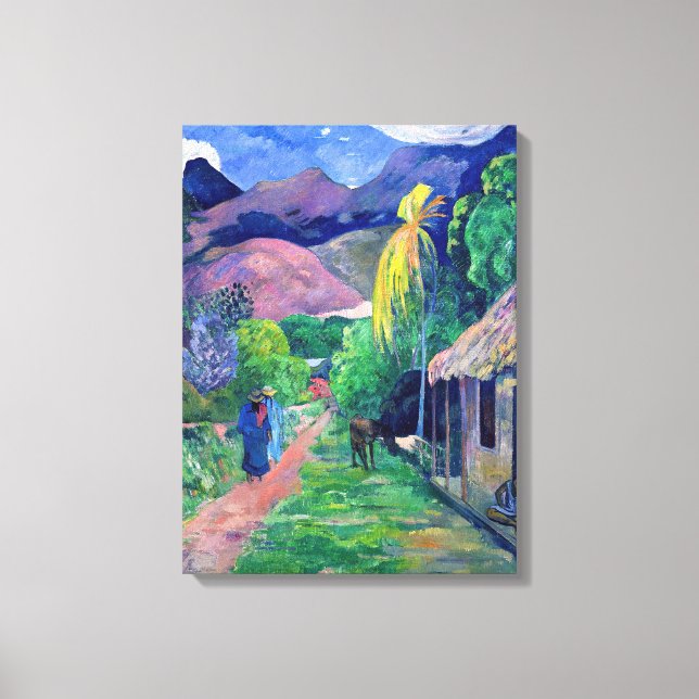 Toile Paul Gauguin - Rue à Tahiti (Recto)