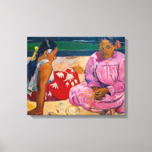 Toile Paul Gauguin - Tahitiennes sur la Plage
