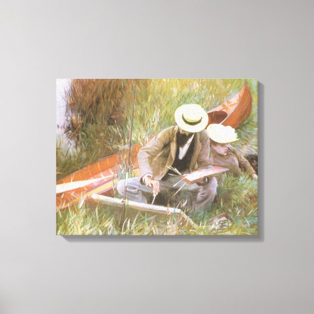 Toile Paul Helleu Sketting with His Wife par JS Sargent (Recto)