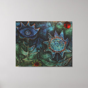 Toile Paul Klee Fleurs Dans La Nuit Sur Tissu