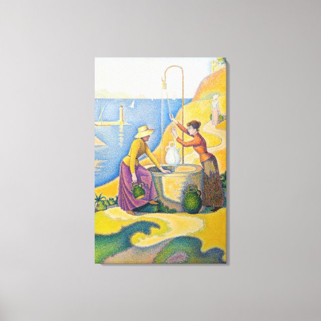 Toile Paul Signac - Femmes dans le puits (Recto)
