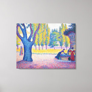 Toile Paul Signac - Fontaine des Lices, Saint-Tropez