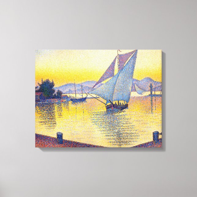Toile Paul Signac - Le Port au coucher du soleil, Opus 2 (Recto)
