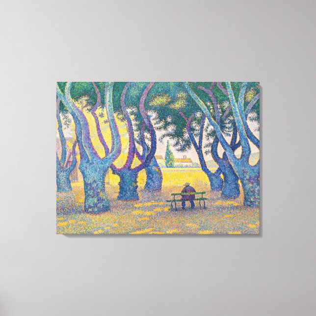 Toile Paul Signac - Place des Lices, Saint-Tropez (Recto)