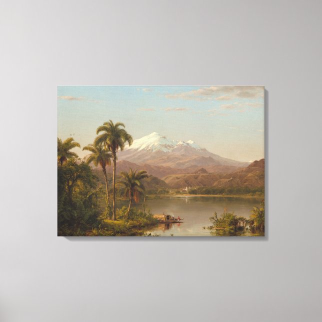Toile Paumes de Tamaca le long de la rivière de (Recto)
