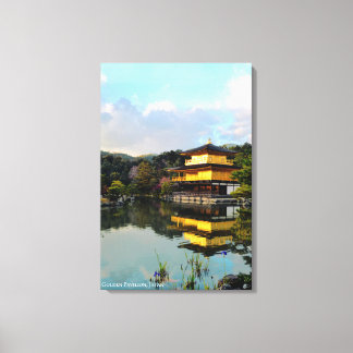 Toile Pavillon d'or Kyoto Japon Temple Reflet
