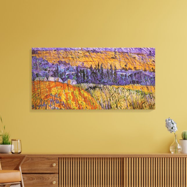 Toile Paysage à Auvers en pluie par Vincent van Gogh (Insitu(Salon))