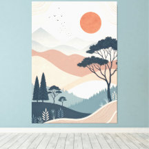 paysage abstrait boho