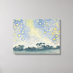 Toile Paysage aux étoiles