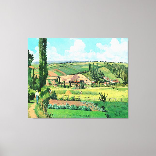 Toile Paysage aux Patis, Pontoise, célèbre peinture, (Recto)