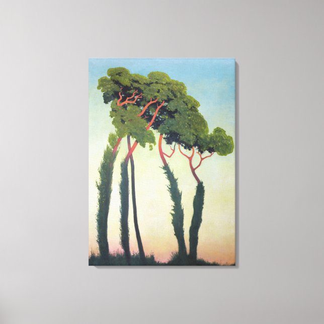 Toile Paysage avec arbres, 1911 (Recto)