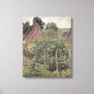 Toile Paysage avec des toits de cottage, 1899