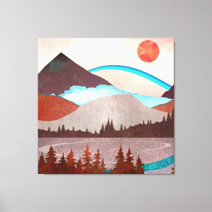 Toile Paysage Blue Rainbow