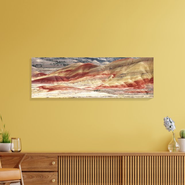 Toile Paysage de collines peintes colorées Photo (Insitu(Salon))
