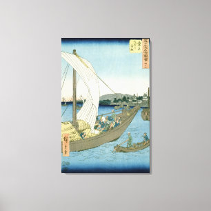 Toile Paysage de Kuwana, de '53 vues célèbres