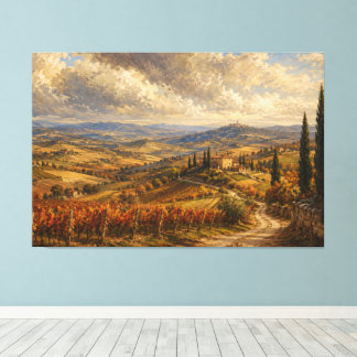 Toile Paysage de la campagne toscane en automne