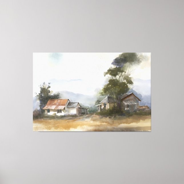 Toile Paysage de l'aquarelle 1 (Recto)