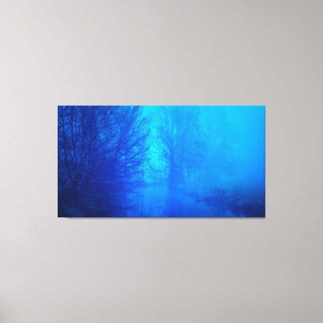 Toile Paysage de l'Imaginaire de la forêt bleue (Recto)