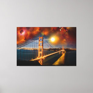 Toile Paysage de l'Imaginaire du pont d'or