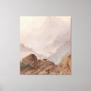 Toile Paysage de montagne à Tirol avec Chamois, Johannes