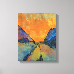 Toile Paysage de montagne d'Emil Nolde Vallée avec couch