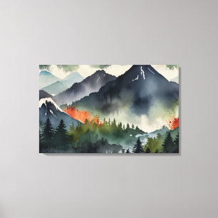 Toile Paysage de montagne japonais serein