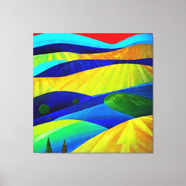 Toile Paysage de Rainbow Imaginaire Hills (Recto)