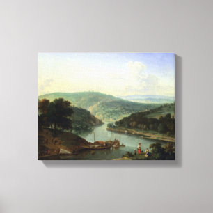 Toile Paysage de rivière, 1697