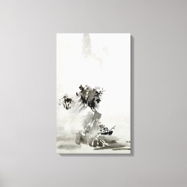 Toile Paysage de Sesshu Toyo Haboku-Sansui (Recto)