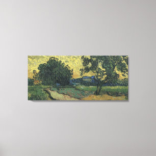 Toile Paysage de Van Gogh au crépuscule