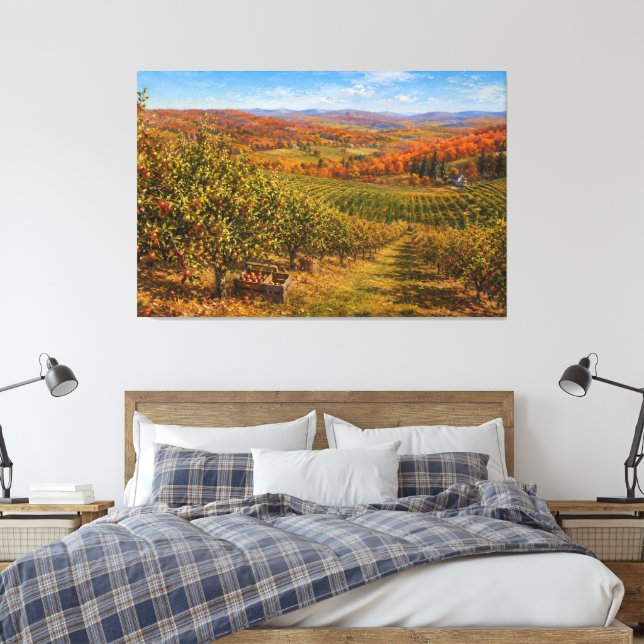 Toile Paysage de verger de pommiers en automne (Insitu(Chambre))
