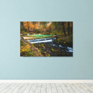 Toile Paysage des chutes d'automne à Kamniška Bistrica,