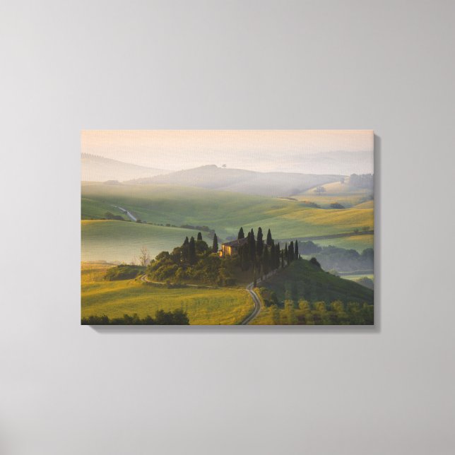 Toile Paysage des collines toscanes au lever du soleil (Recto)