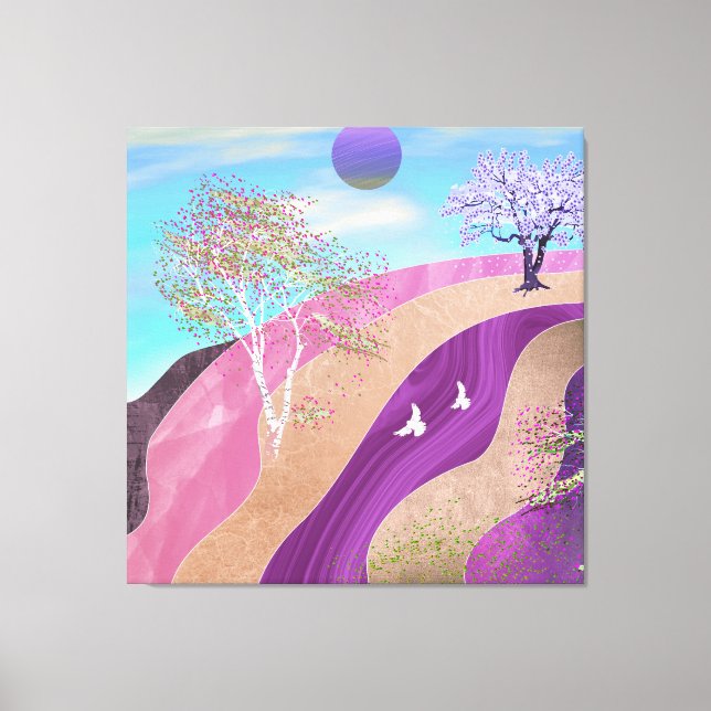 Toile Paysage des fleurs du printemps (Recto)