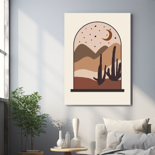 Toile Paysage désertique, Arizona, Art abstrait boho