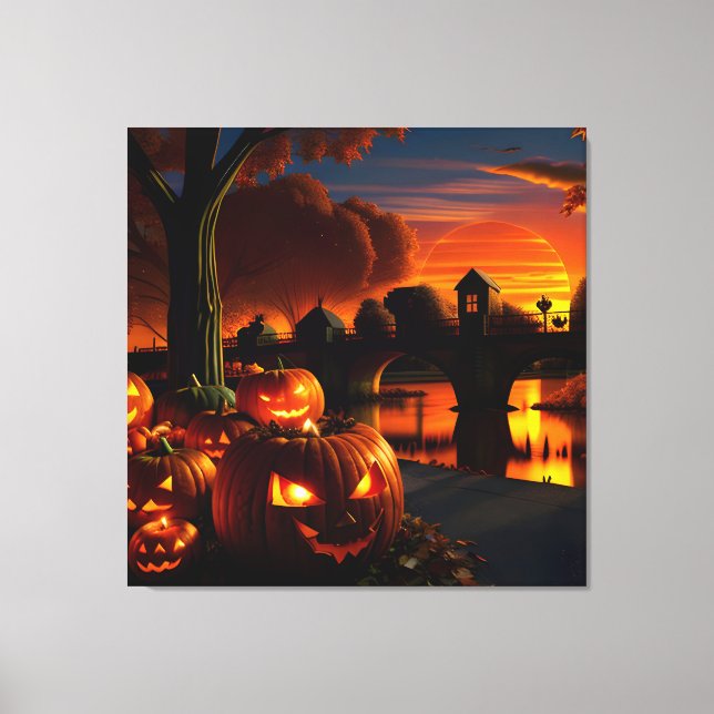 Toile Paysage d'Halloween (Recto)