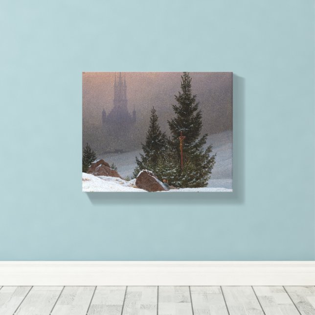 Toile Paysage d'hiver, 1811 par Caspar David Friedrich (Insitu (Plancher de Bois))