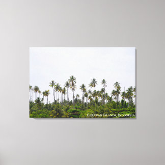 Toile Paysage d'île de cocotiers Photo de voyage