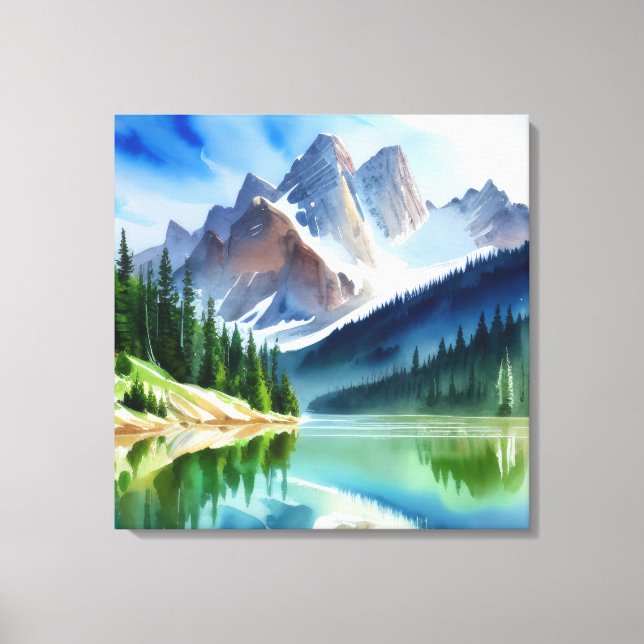Toile Paysage du lac Mountain (Recto)