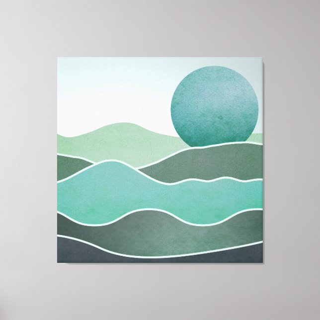 Toile Paysage du monde Turquoise (Recto)
