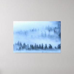 Toile Paysage forestier brumeux de la vallée de Yosemite