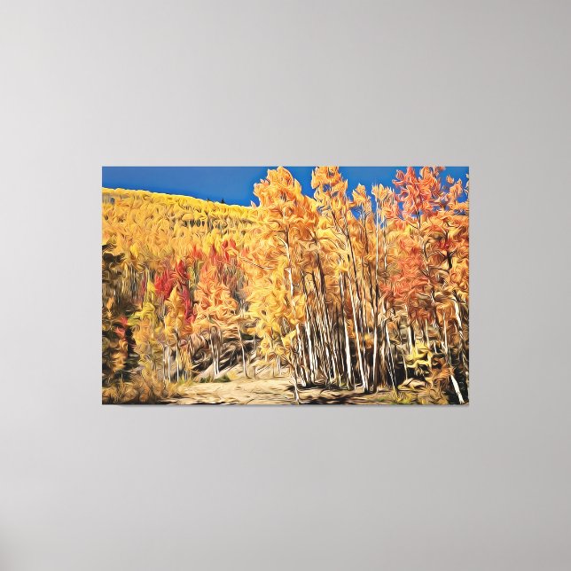 Toile Paysage forestier d'automne (Recto)