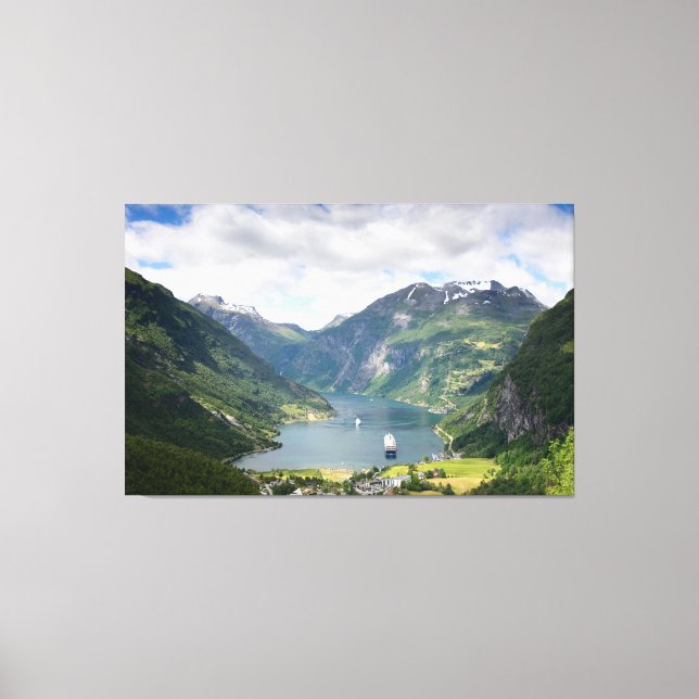 Toile paysage Geirangerfjord (Recto)