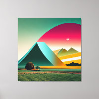 Paysage géométrique Abstrait moderne Art Vibrant