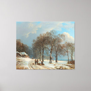 Toile Paysage hivernal, Barend Cornelis Koekkoek, 1835