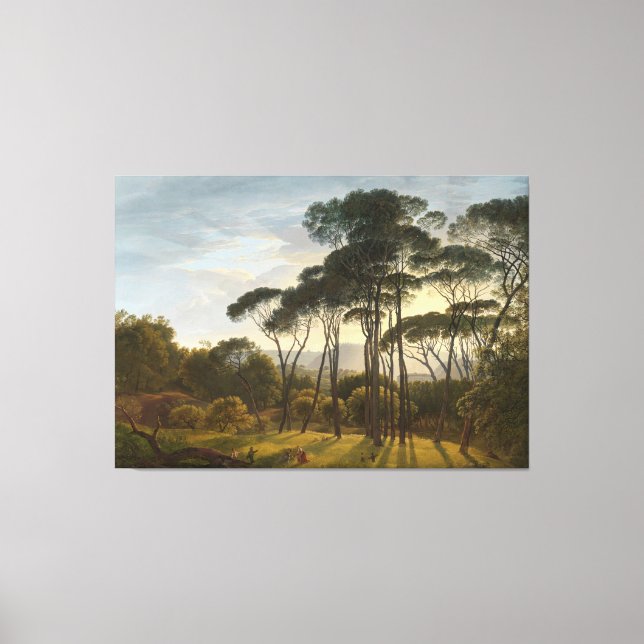 Toile Paysage italien avec pins parasols, Hendrik (Recto)