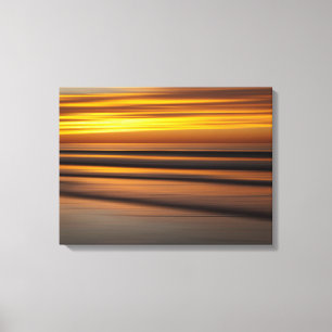 Toile Paysage marin abstrait au coucher du soleil, CA
