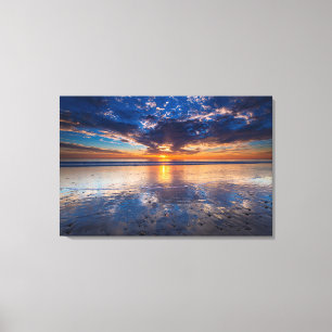 Toile Paysage marin dramatique, coucher de soleil, CA