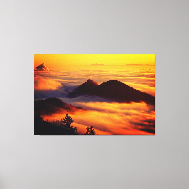 Toile Paysage naturel pittoresque Coucher de soleil de m (Recto)